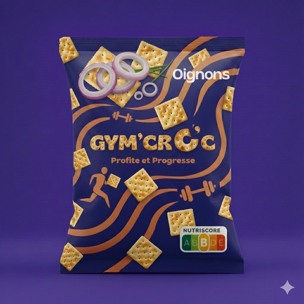 Paquet de crackers saveur oignons
