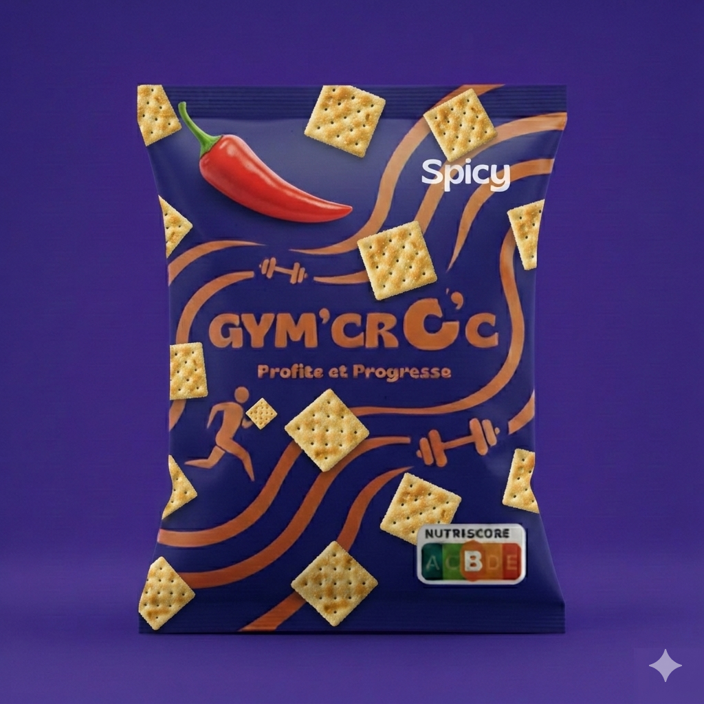 Paquet de crackers saveur piments